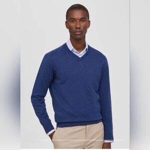 Faconnable V-Neck Men's Medium Navy Blue Sweater